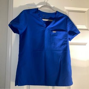 FIGS Catarina One Pocket Scrub Top in Royal Blue- Size XS